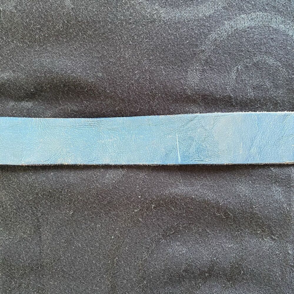 Vintage 70’s Dodge Van Brass Buckled Blue Smitty’s Leather Belt. Van Life. - Picture 9 of 14